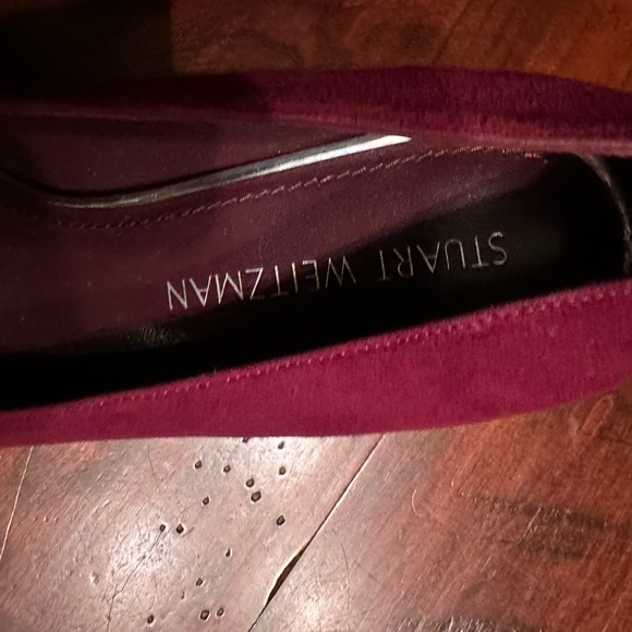 Beautiful new Stuart Weitzman wine-colored suede pumps. - Picture 3 of 7